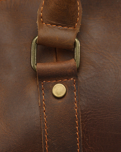 Montague Leren Duffle tas