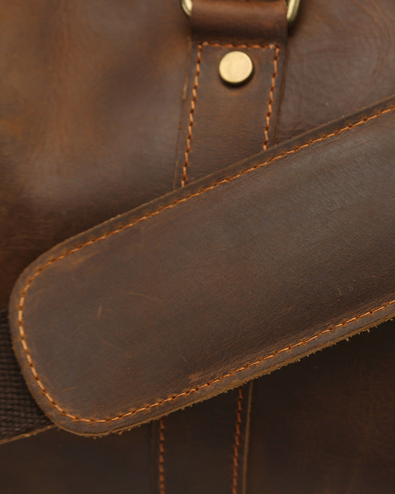Montague Leren Duffle tas